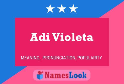 Adi Violeta Namensposter