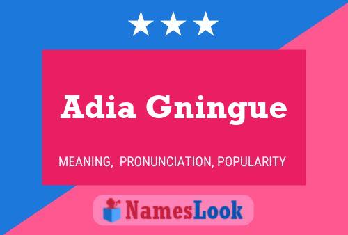 Adia Gningue Namensposter