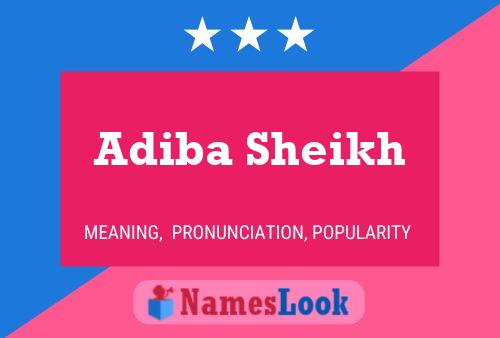 Adiba Sheikh Namensposter