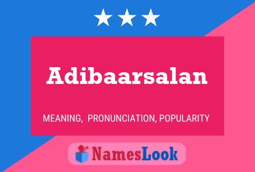 Adibaarsalan Namensposter