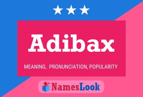 Adibax Namensposter