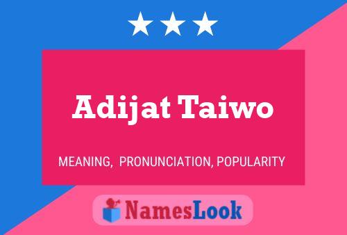 Adijat Taiwo Namensposter