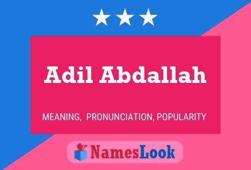 Adil Abdallah Namensposter