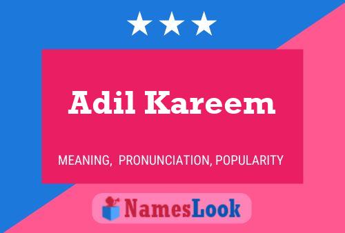 Adil Kareem Namensposter