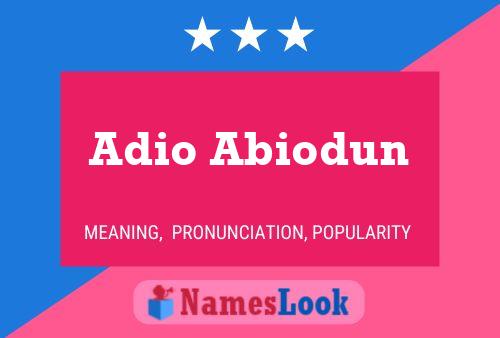 Adio Abiodun Namensposter