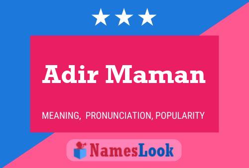 Adir Maman Namensposter