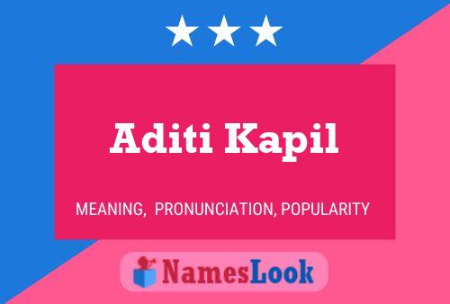 Aditi Kapil Namensposter