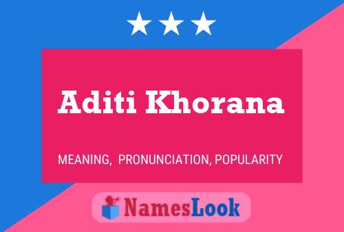 Aditi Khorana Namensposter