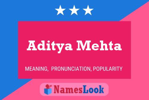 Aditya Mehta Namensposter