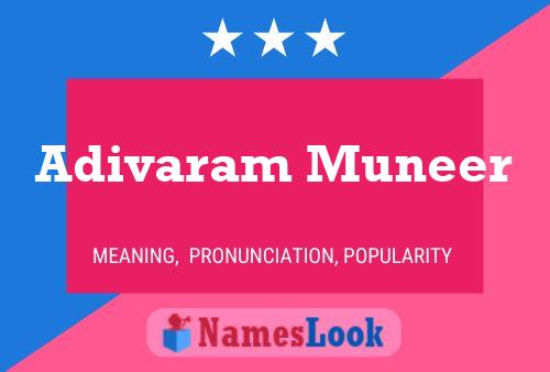 Adivaram Muneer Namensposter