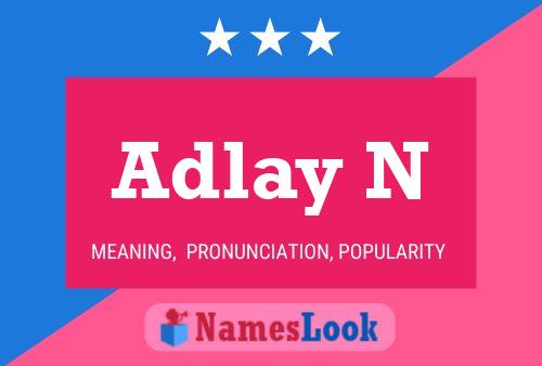 Adlay N Namensposter