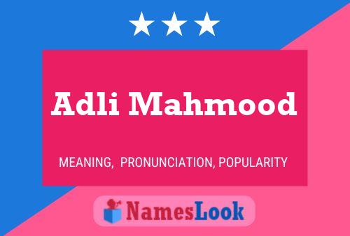 Adli Mahmood Namensposter