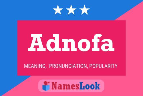 Adnofa Namensposter