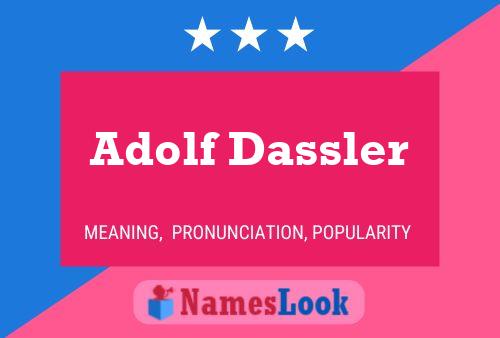 Adolf Dassler Namensposter