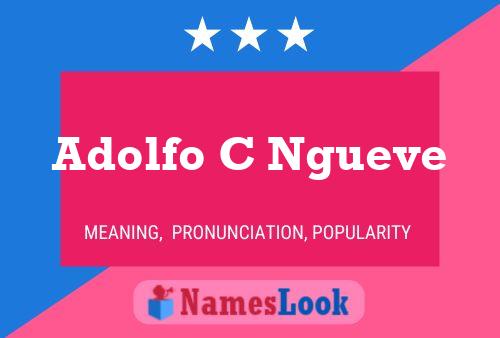 Adolfo C Ngueve Namensposter