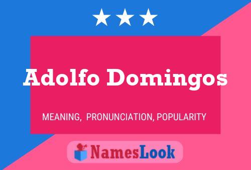 Adolfo Domingos Namensposter