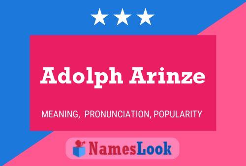 Adolph Arinze Namensposter