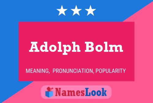 Adolph Bolm Namensposter