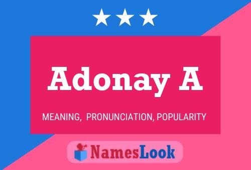 Adonay A Namensposter