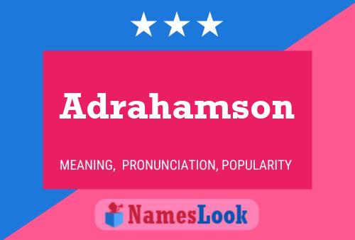 Adrahamson Namensposter