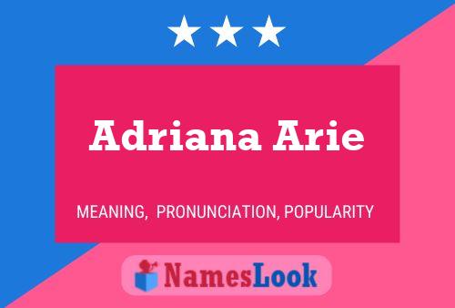 Adriana Arie Namensposter