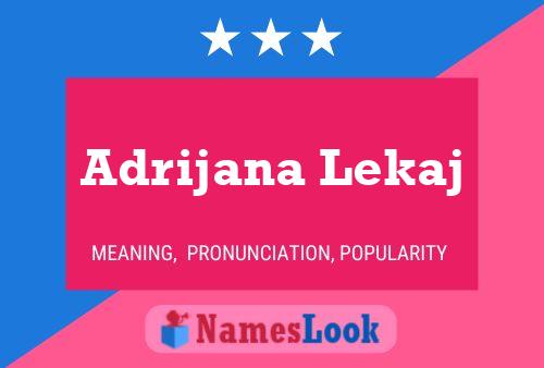 Adrijana Lekaj Namensposter