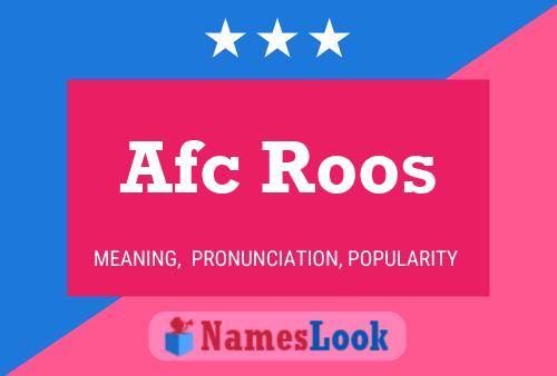 Afc Roos Namensposter