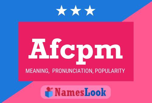 Afcpm Namensposter