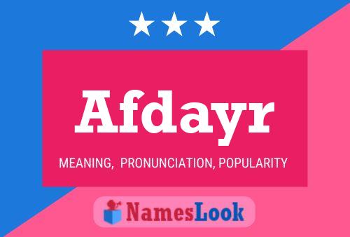 Afdayr Namensposter