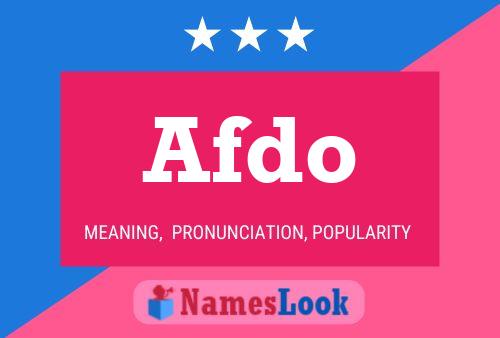 Afdo Namensposter