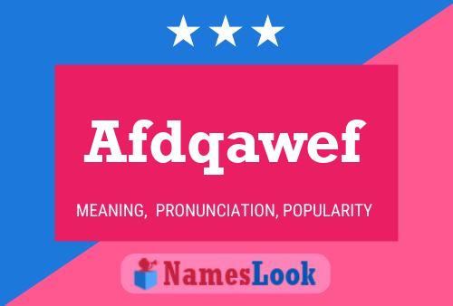 Afdqawef Namensposter