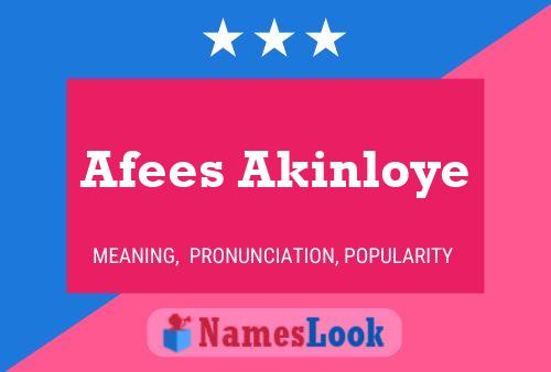 Afees Akinloye Namensposter