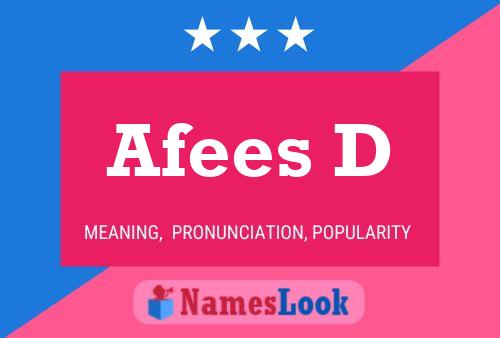 Afees D Namensposter