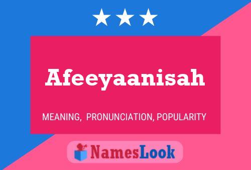 Afeeyaanisah Namensposter