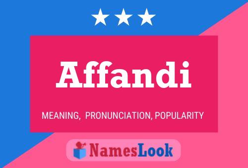 Affandi Namensposter