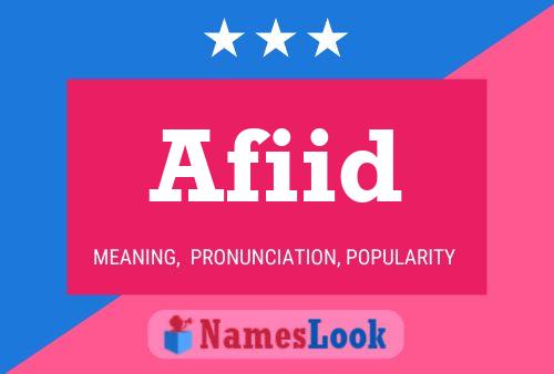 Afiid Namensposter