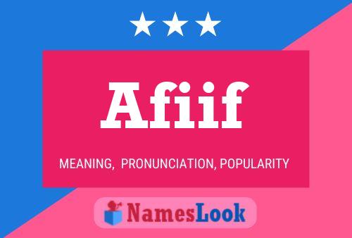 Afiif Namensposter