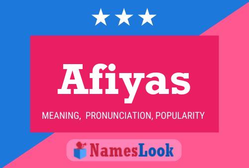 Afiyas Namensposter