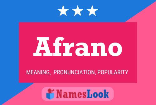 Afrano Namensposter