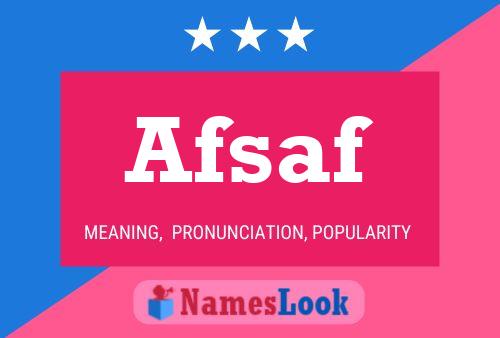 Afsaf Namensposter