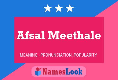 Afsal Meethale Namensposter