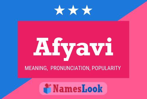 Afyavi Namensposter