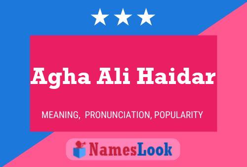 Agha Ali Haidar Namensposter