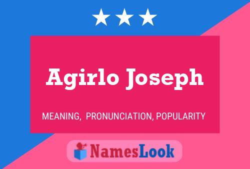 Agirlo Joseph Namensposter