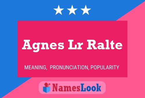 Agnes Lr Ralte Namensposter