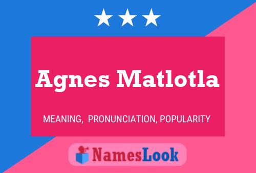 Agnes Matlotla Namensposter