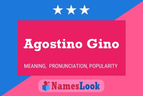 Agostino Gino Namensposter