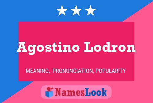 Agostino Lodron Namensposter