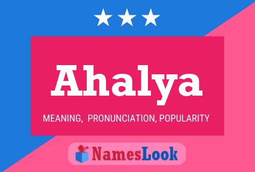 Ahalya Namensposter