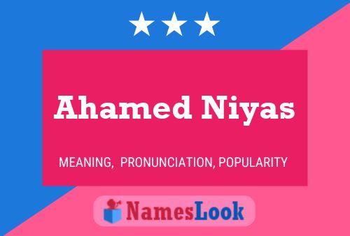 Ahamed Niyas Namensposter